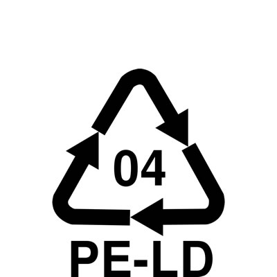 Símbolo que indica que el polietileno de baja densidad es reciclable.